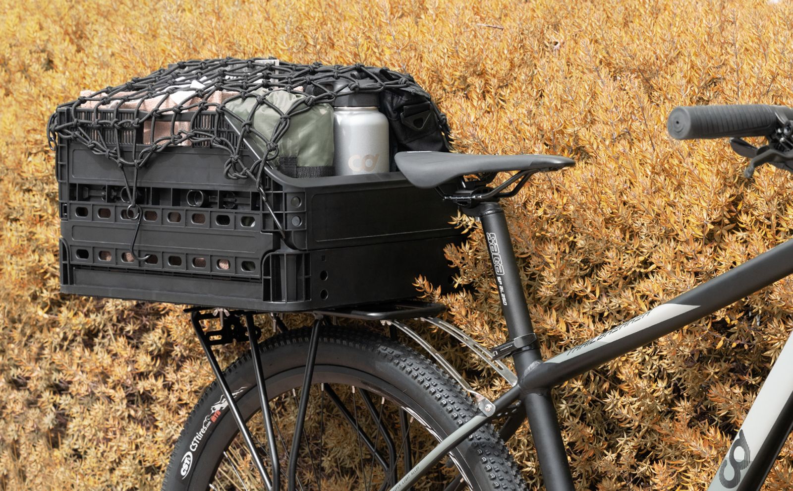 Folding rear bike basket sale